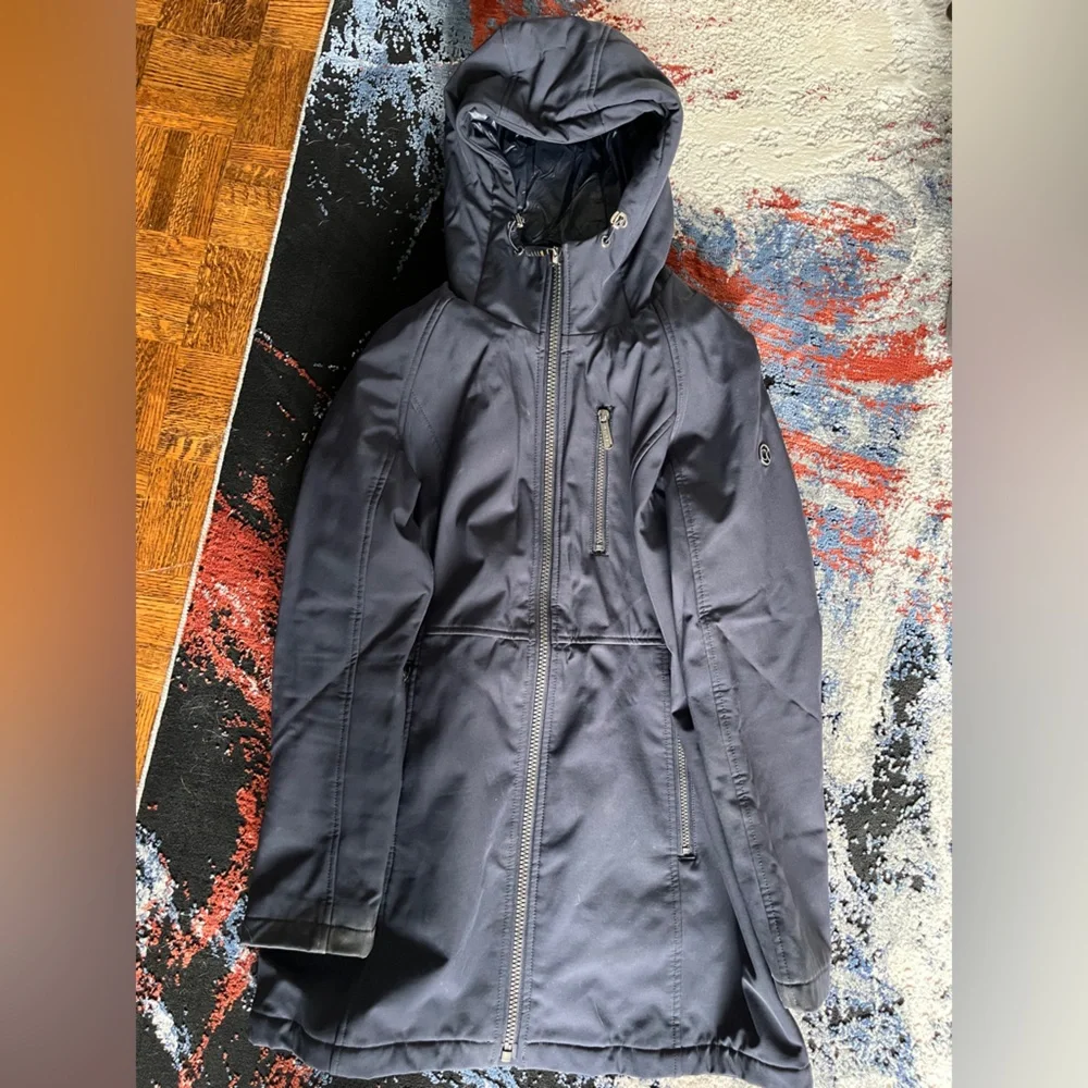 Calvin Klein Ladies’ Dark Blue Raincoat - Picture 1 of 7